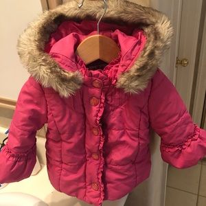 Pink baby girl winter coat from Juicy Couture